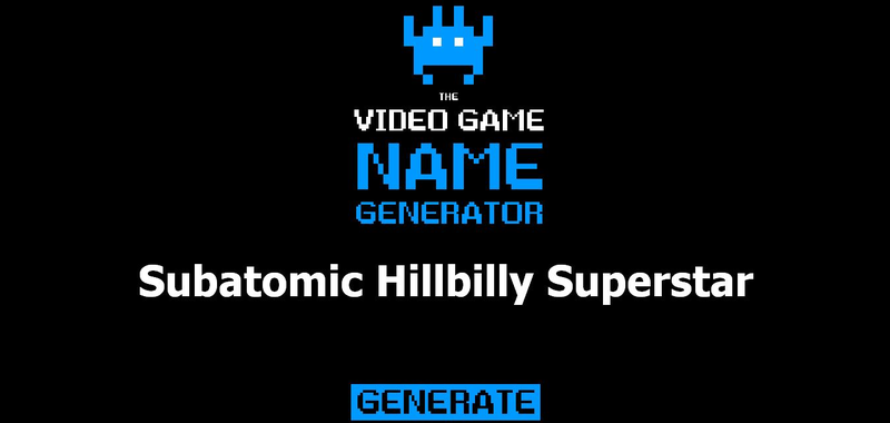 Illustration for article titled Video Game Name Generator